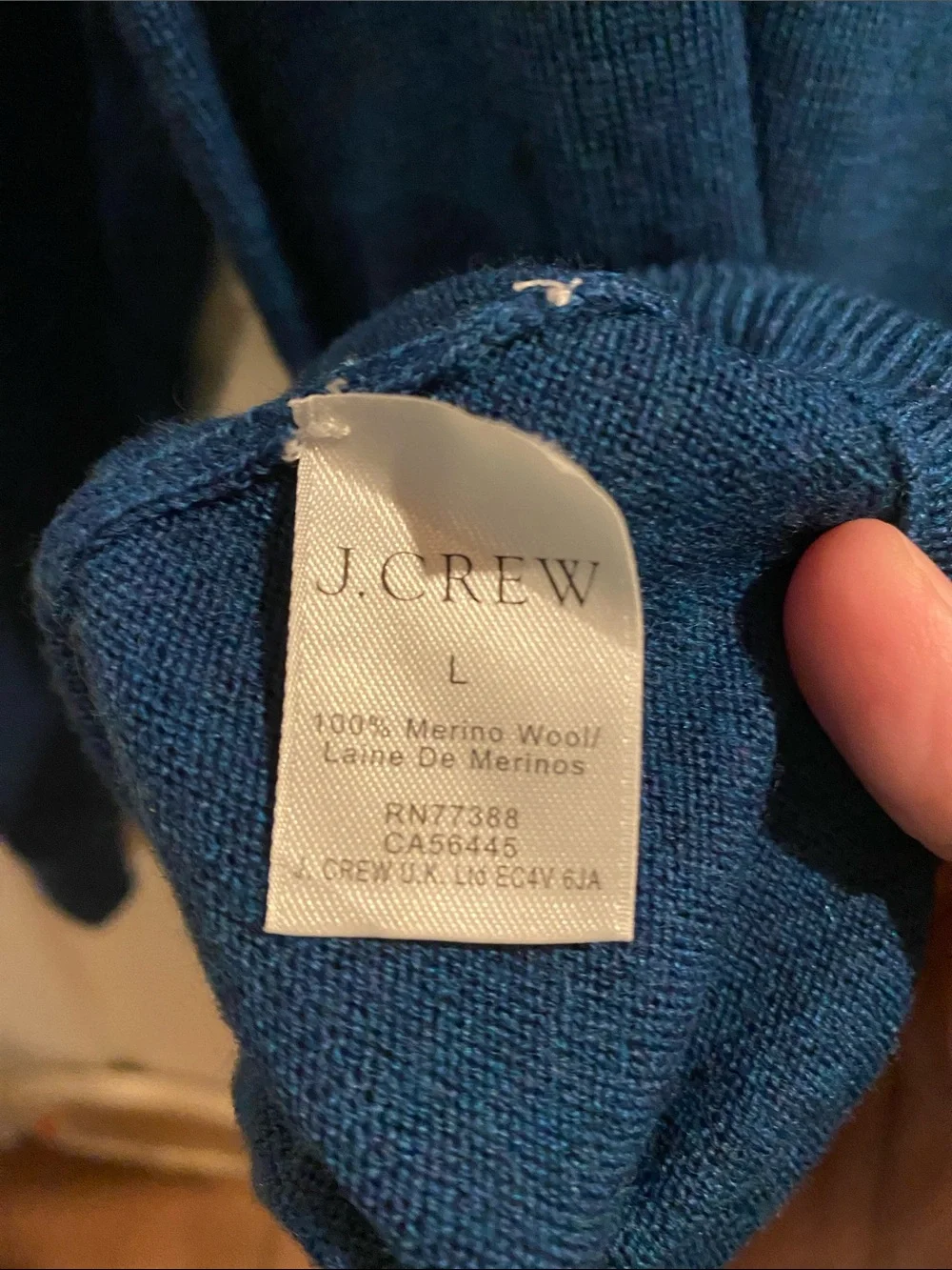 J. Crew Men's Half-Zip Sweater in Teal Blue